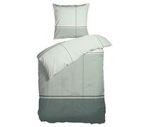 Arctic Parure de lit en flanelle 135 x 200 cm - Housse de couette 100 % coton certifié Oeko-Tex Standard 100 - Parure de lit 2 pièces avec taie d'oreiller 80 x 80 cm - Motif nordique du Danemark -