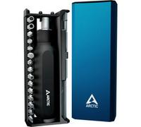 Arctic Cooling – Kit de tournevis à cliquet 27-en-1, coffret alu, embouts Philipps/Slotted/Torx/Hex