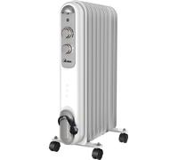Ardes 4R09S CURVY 9 Radiateur à mazout, 11 éléments chauffants, 3 forces, 2000 W, argenté