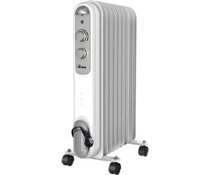 Ardes 4R09S CURVY 9 Radiateur à mazout, 11 éléments chauffants, 3 forces, 2000 W, argenté