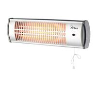 ARDES - AR437B Radiateur à Quartz Mural Extérieur/Intérieur, Soufflant Faible Consommation, Chauffage 2 Puissances 600W/1200W, Interrupteur Manuel