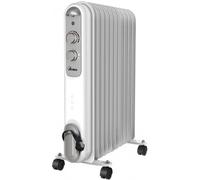 Ardes AR4R11S CURVY 11 Radiateur à mazout, 11 éléments chauffants, 3 forces, 2500 W, argenté