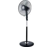 Ardes ar5s41pb style 41pb Ventilateur sur pied Base ronde 5 pales 40 cm 3 niveaux de vitesse oscillation automatique détails chromés, Total Black, Noir G