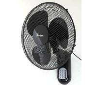 ARDES - AR5W40R Ventilateur mural avec 3 pales rotatives de 40 cm Télécommande Oscillation automatique Minuterie réglable et 3 vitesses avec design élégant Ventilateur mural noir