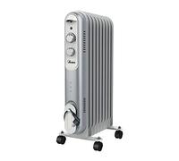 Ardes AR4R09S, Chauffage électrique à bain d'huile, Huile, CE, Intérieur, Sol, Noir, Gris, Blanc