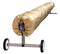 ARDILA VEELA Bâche Solaire Robuste résistante aux UV et aux déchirures, rectangulaire, Beige, 6,5 x 15,2 m, s'adapte jusqu'à 6,2 m de Long, uni