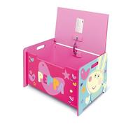 ARDITEX - Banc coffre en bois Peppa Pig - 62,5x40x37cm - Couleur rose - Idéal pour ranger jouets, vêtements ou objets dans une chambre d’enfant