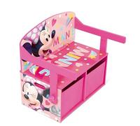 ARDITEX - Banc pupitre en Bois pour Enfants Convertible en Bureau avec Espace de Rangement inférieur Minnie Mouse de Disney - 60x47x56cm - Couleur Rose et Fuchsia - Idéal pour Chambre d’Enfant