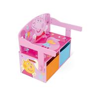 Peppa Pig 19328128 Boîte de rangement 3en1 bois 62x40x37 cm