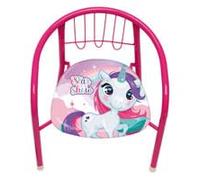 Arditex Chaise en métal en forme de licorne 35,5 x 30 x 33,5 cm