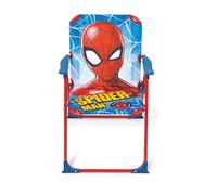 ARDITEX Chaise pliante pour enfant Spiderman. Chaise d'extérieur pour plage, jardin et terrasse. Structure métallique, accoudoirs en plastique et siège en toile avec l'homme araignée, 38 x 32 x 53 cm