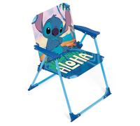 ARDITEX Chaise pliante pour enfants avec motif Stitch Aloha, bleu, 38 x 32 x 53 cm