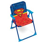 ARDITEX Chaise Pliante avec accoudoirs Superman de DC Comics - 38x32x53cm - Adaptée au Jardin, Camping, Plage ou Montagne - Idéale pour Enfants.