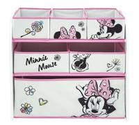 Arditex Organisateur de jouets Minnie Mouse Disney – Bois, 6 bacs tissu – 62×30×60 cm – Noir/Blanc
