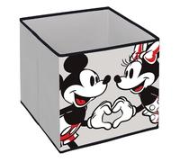 ARDITEX - Conteneur organisateur pliable Mickey et Minnie de Licence Officielle Disney - 31x31x31cm - Pour ranger jouets, vêtements et accessoires