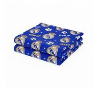 ARDITEX, Couverture en Polaire Real Madrid, Couverture en Polaire Coralina pour canapé, Idéale comme Cadeau, Toucher Ultra Doux et Grande Chaleur, Polyester 200 GSM, 150 x 95 cm (Bleu)