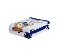 ARDITEX, Couverture en Polaire Real Madrid, Couverture en Polaire Coralina pour canapé, Idéale comme Cadeau, Toucher Ultra Doux et Grande Chaleur, Polyester 200 GSM, 150 x 95 cm (Blanc)