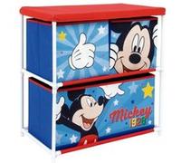 Arditex Étagère Disney Mickey - 3 bacs tissu, structure métal - 53x30x60 cm - Multicolore Enfants