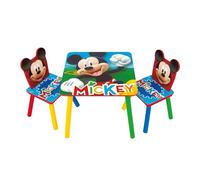 Table enfant en bois avec chaises rouge - Mickey mouse