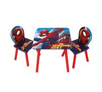 ARDITEX - Ensemble Table et 2 Chaises en Bois pour Enfants Licence Officielle Spider-Man de Marvel - Table 50x50x44 cm/Chaise 26,5x26,5x50 cm - Rouge et Bleu - Idéal pour Jouer et Dessiner