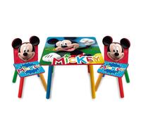 Table enfant en bois avec chaises rouge - Mickey mouse