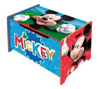 Arditex – Banc coffre en bois Mickey Mouse (Disney) pour enfant 62,5 x 40 x 37 cm Rouge/Bleu