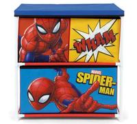 Arditex Meuble de rangement Spiderman Marvel - 3 bacs tissu métal - Rouge pour enfants 53x30x60 cm