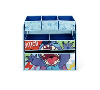 Arditex Armoire en bois Lilo & Stitch - 6 bacs en tissu 62x30x60 cm, bleu, pour chambre d'enfant