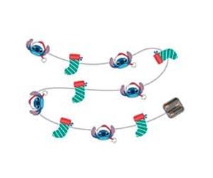 ARDITEX Guirlande lumineuse de Noël avec 10 LED chaudes - 165 cm de Lilo & Stitch