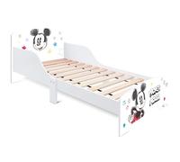 ARDITEX Lit pour Enfants Disney Mickey Mouse 70x143x60 cm avec barrières de sécurité - Idéal dès 3 Ans - Ligne Pure