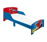 Arditex Lit enfant Marvel Spiderman en bois 77x143x60cm Bleu/Rouge - Matelas 70x140 - Montage facile