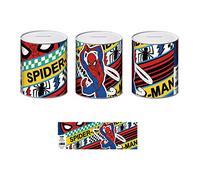 ARDITEX Marvel-Spiderman SM15600 Tirelire en métal 10 x 10 x 12 cm