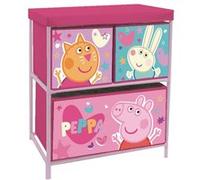 Arditex Peppa Pig 3 Drawer Storage Shelf Rose Enfants