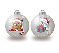 ARDITEX PW14025 Lot de 6 Boules de Sapin de Noël diamètre 8 cm par Nickelodeon Patrouille