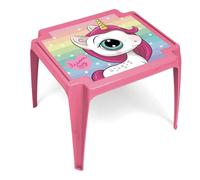 table licorne 44 x 50 cm polypropylène rouge/rose