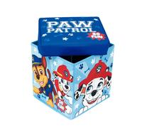 ARDITEX - Cube pliable pour enfants La Pat’ Patrouille avec couvercle rembourré et fonction assise - Licence Officielle Paw Patrol - 30x30x30 cm - Rangement textile solide et coloré