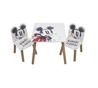 ARDITEX WD13695 Ensemble de Table 50 x 50 x 44 cm et 2 chaises (26,5 x 26,5 x 50 cm) en Bois Disney-Mickey