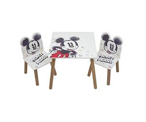 ARDITEX WD13695 Ensemble de Table 50 x 50 x 44 cm et 2 chaises (26,5 x 26,5 x 50 cm) en Bois Disney-Mickey