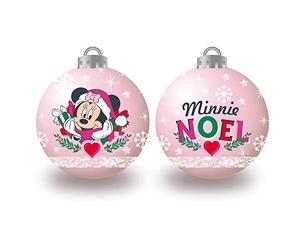 ARDITEX WD14010 Lot de 6 Boules de Noël diamètre 8 cm de Disney-Minnie