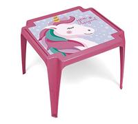 table licorne 44 x 50 cm polypropylène rouge/rose