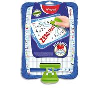 Ardoise blanche maped flex 195x270mm 1 face unie 1 face quadrillée 1 effacette 1 feutre 1 porte accessoire incassable
