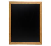 Securit Tableau noir mural finition laquée avec bord en teck 70 x 90 cm