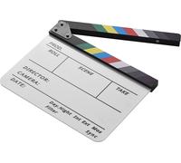 Ardoise de régie de film en acrylique effaçable à sec, ardoise de montage de scènes d'action pour la télévision, ardoise avec marqueur, crayon de couleur, blanc