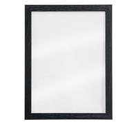 Ardoise murale WOODY, en verre, cadre bois, noir