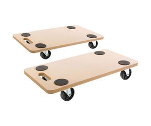 AREBOS 2x Chariots roulant | Chariot pour meubles | Plate-forme mobile | Chariot de transport | Chariot de 200 kg