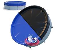 Arebos® Bâche Ronde Ø 610 cm pour Piscine | Bâche 2-en-1 Été & Hiver en PE 200g/m² | Couverture Solaire pour Piscine | Convient aux piscines Ø 500-550 cm