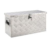 AREBOS Boîte à Outils | Boite de Rangement Transport | Aluminium | 60 x 25 x 30 cm | 40L | Verrouillage avec 2 Clés | Pour Remorque