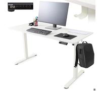 AREBOS Bureau à hauteur réglable électriquement 140x60 cm | Fonction mémoire | Table d'ordinateur réglable 72-118 cm