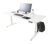 AREBOS Bureau à hauteur réglable électriquement 180x80 cm | Fonction mémoire, blanc