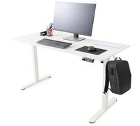 AREBOS Bureau Électrique Réglable 140x60 cm | Hauteur 72-118 cm | Fonction Mémoire | Bureau Assis-Debout Ergonomique | Table Informatique pour Télétravail & Maison | Blanc